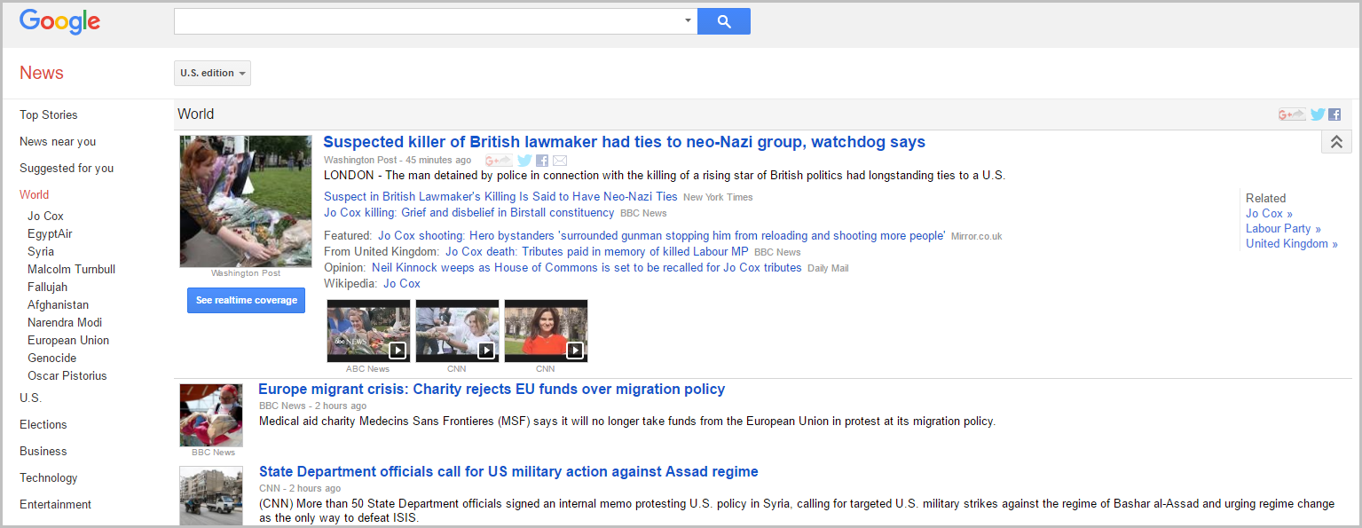 news4 Vertical Search Google News  