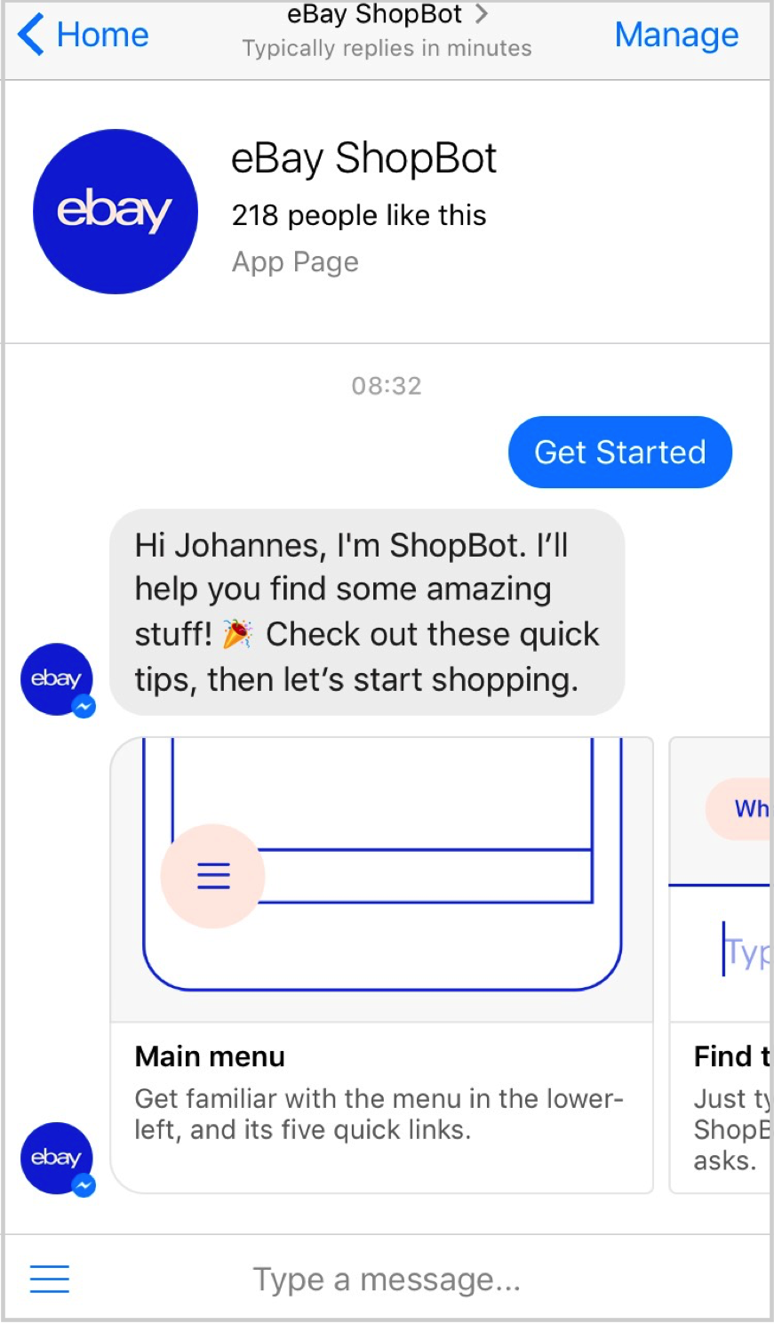 shopbot Facebook Messenger Conversational Commerce  