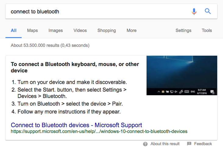 Bluetooth Featured Snippets  