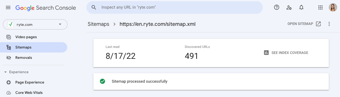Search-console-sitemap-report  